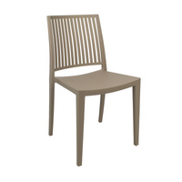 Brązowe krzesło ogrodowe z polipropylenu – nowoczesne, do kuchni, na taras, balkon 190BR