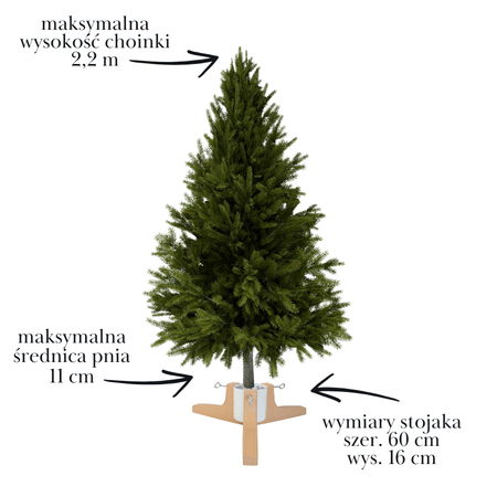 Stojak na choinkę H5108W – metalowy biały stojak z pojemnikiem na wodę do 2,2 m
