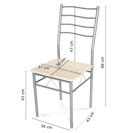 Zestaw stół + 4 krzesła kuchenny do jadalni kuchni nowoczesny X103 120cm x 70cm