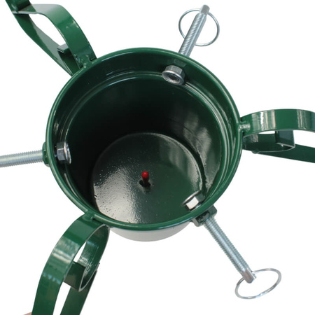 Metalowy stojak na choinkę zielony trójnóg, z pojemnikiem na wodę (do 2,1 m) H6303GR