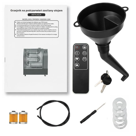 Nagrzewnica olejowa HILE NDH-20W 20 kW – przemysłowy ogrzewacz z termostatem i zbiornikiem 50 L