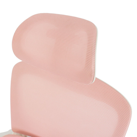 Różowy fotel gamingowy ergonomiczny – obrotowy, oddychający, dla gracza lub graczki L038