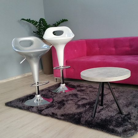 Hoker krzesło obrotowe chromowane z regulacją i podnóżkiem zielony HILE-720G