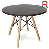 Stolik kawowy dla dzieci do pokoju dziecięcego na drewnianych bukowych nogach brązowy marmur 49 cm x 60 cm S305 roz