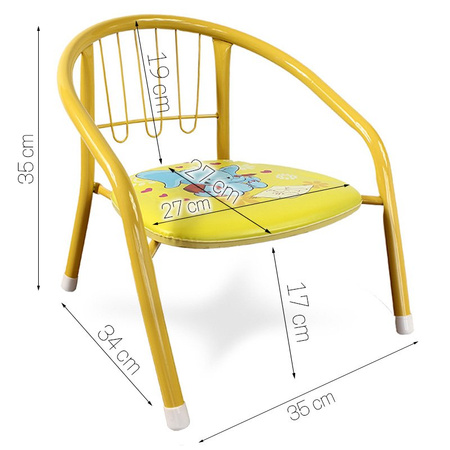 Krzesełko dla dziecka kolorowe krzesło dziecięce dźwiękowe żółte UC82303Y-1