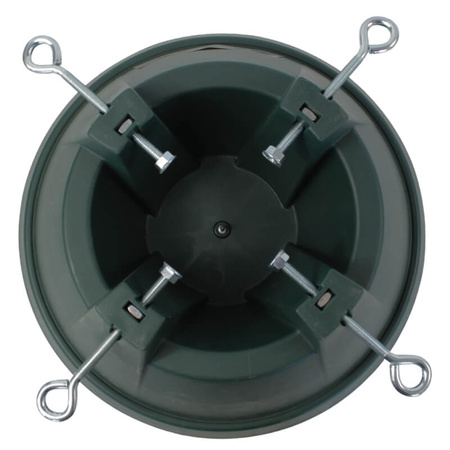 Stojak pod choinkę zielony okrągły – stabilny plastikowy, do 2,2 m, H5116GR