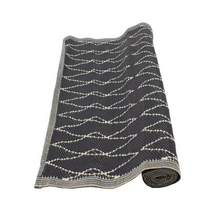 Dywan zewnętrzny na balkon i taras 120x180 cm – wodoodporny czarny ES-05A