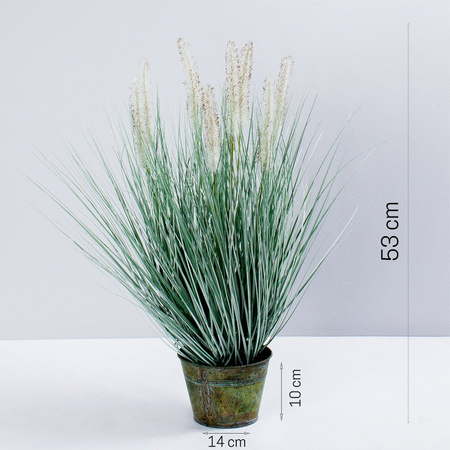 Sztuczna trawa roślina w doniczce do salonu Dogtail 53 cm VI TR-DOG-053-VI 