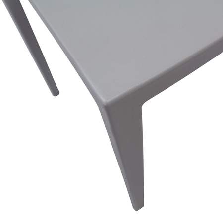 Szare krzesło ogrodowe z polipropylenu – nowoczesne, sztaplowane, do kuchni, jadalni, na taras 190G