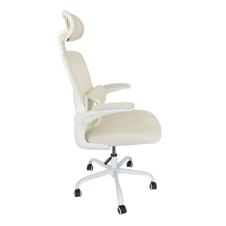 Krzesło obrotowe młodzieżowe do biurka – wygodne i stylowe dla dziewczynki L038 Beżowe