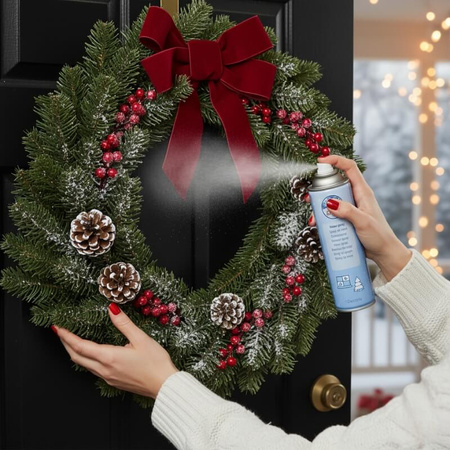 Sztuczny śnieg w sprayu 150 ml – dekoracja świąteczna na okno, choinkę i stroiki