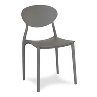 Krzesło polipropylenowe FLEX do salonu na balkon szare 249G