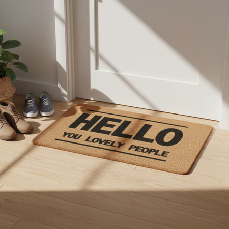 Wycieraczka wejściowa antypoślizgowa 40×60 cm – mata pod drzwi z napisem "HELLO" H24040-5