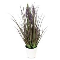 Sztuczna trawa roślina lawenda w doniczce ozdobna dekoracyjna do salonu kuchni fioletowa TR-LAV-046-II
