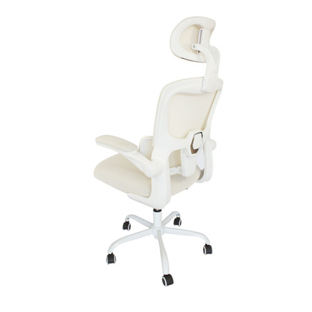 Krzesło obrotowe młodzieżowe do biurka – wygodne i stylowe dla dziewczynki L038 Beżowe