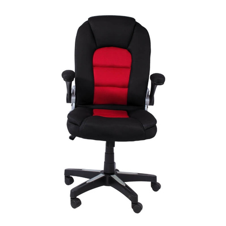 Krzesło gamingowe obrotowe – ergonomiczne krzesło dla gracza z podnoszonymi podłokietnikami, czerwone L204B-R Czarno/Czerwone