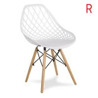 Krzesło ażurowe skandynawskie nowoczesne na drewnianych bukowych nogach stylowe białe YE-01