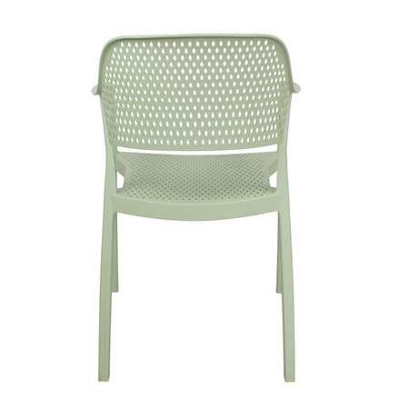 Krzesło ogrodowe HILE 193GR – zielone, plastikowe, sztaplowane