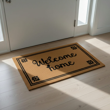 Wycieraczka wewnętrzna H24038-1 – chłonna mata pod drzwi 60×40 cm, beżowo-czarna