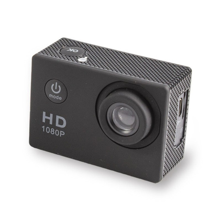 Kamera sportowa GO PRO z obudową wodoodporną z uchwytami FULL HD 1080p UC104425391-2 czarna 