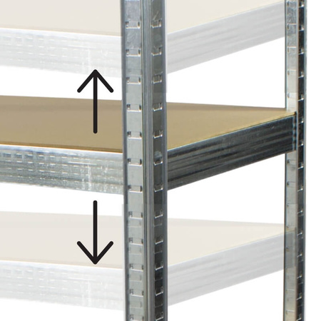 Regał magazynowy metalowy 150×75×30 cm – 5 półek, nośność 875 kg RM-035-1