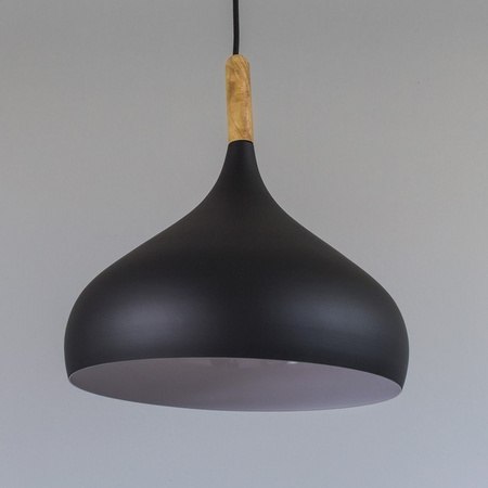 Lampa wisząca sufitowa zwis aluminiowa żyrandol retro czarna LD015B