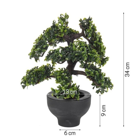 Roślina liściasta ozdoba restauracji bonsai w donicy 32 cm - 312180 B
