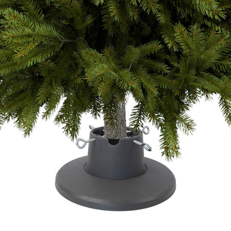 Stojak na choinkę H5110S – srebrno-szary, z pojemnikiem na wodę, dla drzewka do 2,1 m