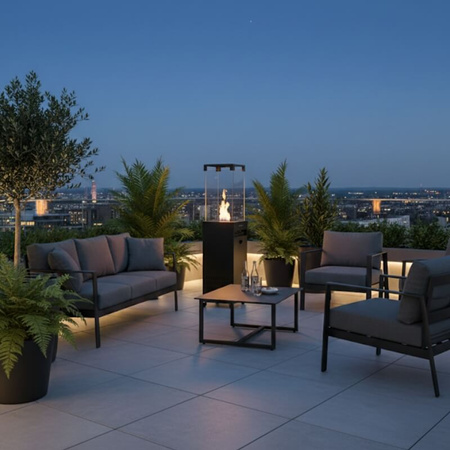 Ogrzewacz gazowy 8 kW zewnętrzny – promiennik ozdobny na taras, ogród PF-608 4-8KW 149cm