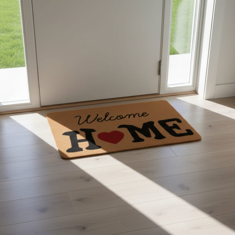 Wycieraczka H24040-3 60×40 cm „HOME ♥” przed drzwiami