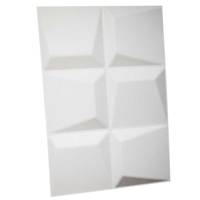 Panel ścienny dekoracjny na ścianę 3D z włókniny ozdobny biały MOSAICS