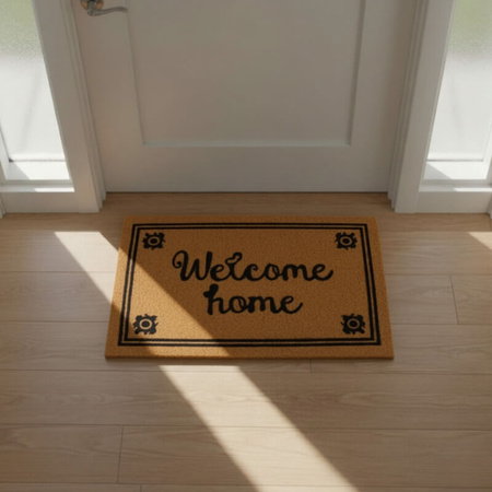 Wycieraczka wewnętrzna H24038-1 – chłonna mata pod drzwi 60×40 cm, beżowo-czarna