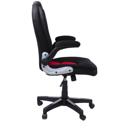 Krzesło gamingowe obrotowe – ergonomiczne krzesło dla gracza z podnoszonymi podłokietnikami, czerwone L204B-R Czarno/Czerwone