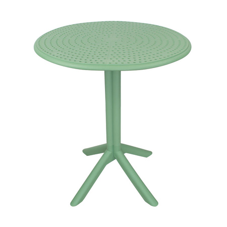 Zielony stolik ogrodowy, kawowy okrągły 60 cm –  na balkon i taras S175