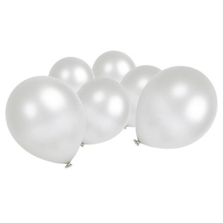 Balony baloniki urodzinowe śnieżno białe na wesele komunię 100 szt.- 82602W