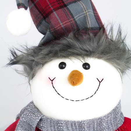 Bałwan z czapeczką i szalikiem, ozdobna figurka świąteczna dekoracja zimowa - UC82343