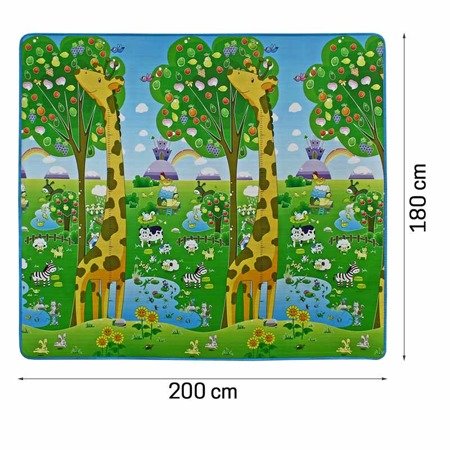 Duża mata dziecięca edukacyjna żyrafa 180 cm x 200 cm gr. - 1,0 cm M-32-07