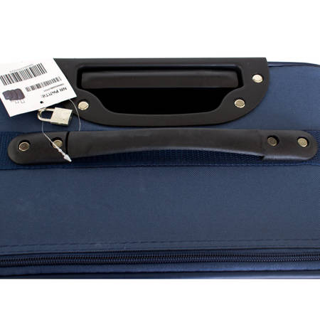 Duże niebieskie walizki z tworzywa na kółkach do samolotu PVC-02 komplet 19/23/27 - niebieskie WK02BL