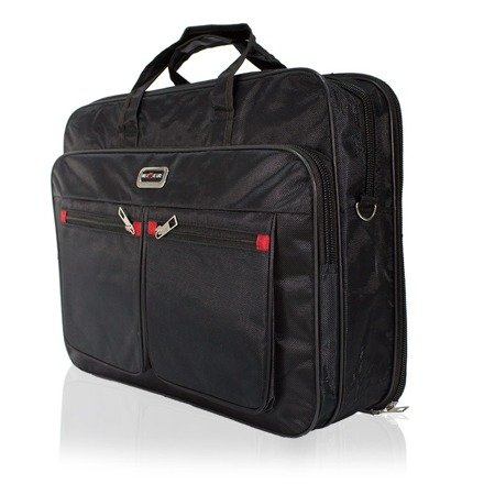 Elegancka torba na laptopa biznesowa czarna z przegródkami 17' UC824003