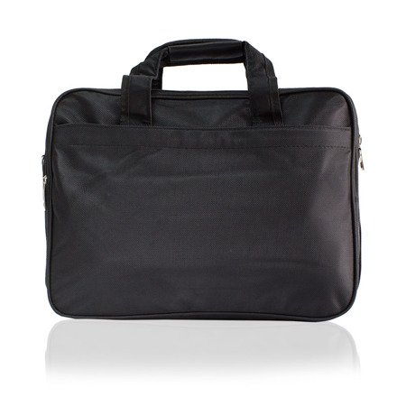 Elegancka torba na laptopa biznesowa czarna ze wzmocnioną przegrodą 16' UC824004