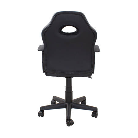 Fotel gamingowy do biurka dziecięcy, młodzieżowy, krzesło biurowe L112 Czarno/Czarne