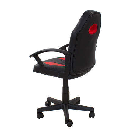 Fotel gamingowy do biurka dziecięcy, młodzieżowy, krzesło biurowe L112 Czarno/Czerwone