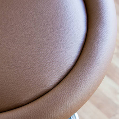 Hoker, krzesło obrotowe chromowane z regulacją wysokości i podnóżkiem, brązowe 780BR