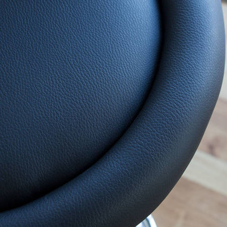 Hoker, krzesło obrotowe chromowane z regulacją wysokości i podnóżkiem, czarne 780B