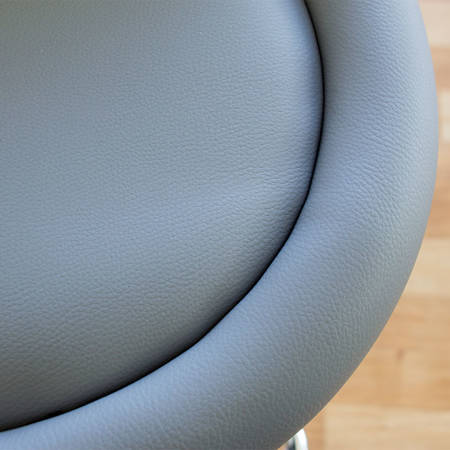 Hoker, krzesło obrotowe chromowane z regulacją wysokości i podnóżkiem, szare 780G