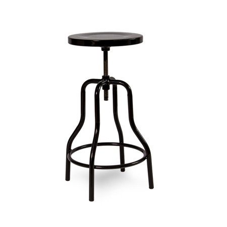 Hoker obrotowy metalowy śrubowy krzesło na śrubie designerskie do baru czarny 758B AL