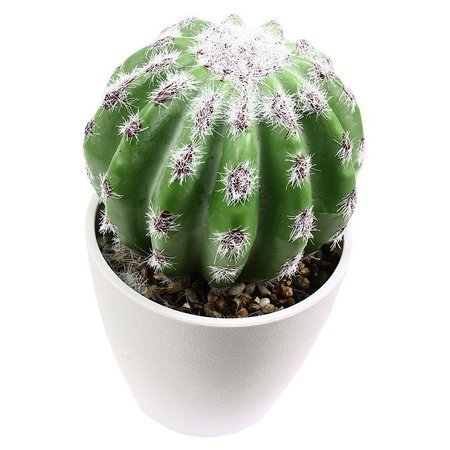 Kaktus sztuczna roślina kwiat w białej doniczce do salonu industrialna zielony DFS010-4