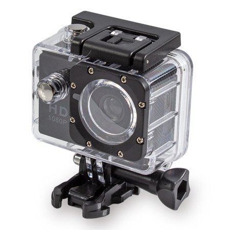 Kamera sportowa GO PRO z obudową wodoodporną z uchwytami FULL HD 1080p UC104425391-2 czarna 