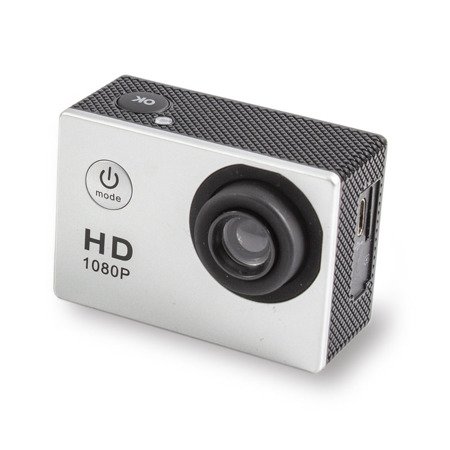 Kamera sportowa GO PRO z obudową wodoodporną z uchwytami FULL HD 1080p UC104425391 szary