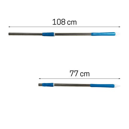 Kij drążek do mopa obrotowego regulowany  chromowany niebieski - M19